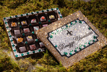 The Crown Jewel Austrian Crystal Black Walnut Box of 20 Chocolates
