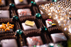 The Crown Jewel Austrian Crystal Black Walnut Box of 20 Chocolates
